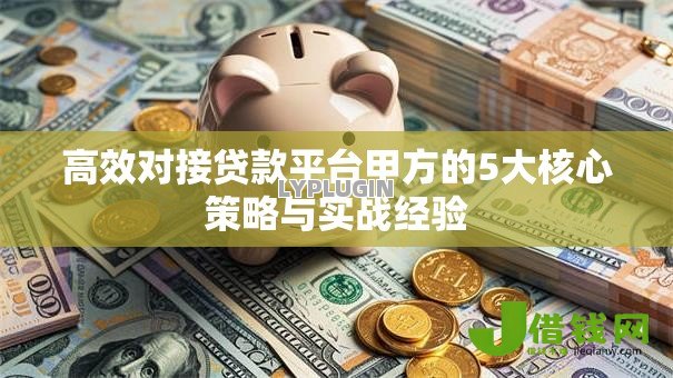 高效对接贷款平台甲方的5大核心策略与实战经验 高效对接贷款平台甲方的5大核心策略与实战经验