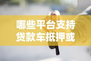 哪些平台支持贷款车抵押或转卖?10个渠道解析 哪些平台支持贷款车抵押或转卖?10个渠道解析