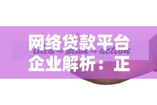 网络贷款平台企业解析:正规运营模式与风险防范指南 网络贷款平台企业解析:正规运营模式与风险防范指南