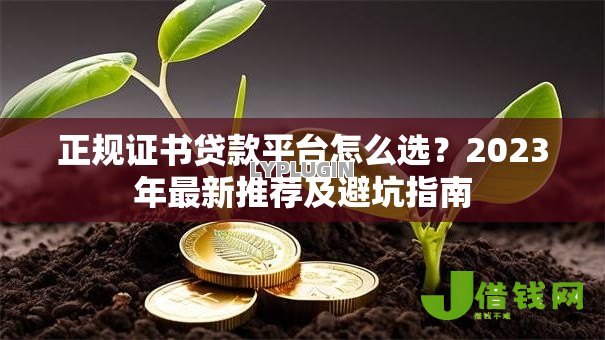 正规证书贷款平台怎么选？2023年最新推荐及避坑指南
