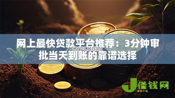 网上最快贷款平台推荐：3分钟审批当天到账的靠谱选择