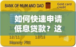 如何快速申请低息贷款?这5大平台优势解析 如何快速申请低息贷款?这5大平台优势解析