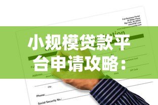 小规模贷款平台申请攻略：灵活放款与风险避坑指南