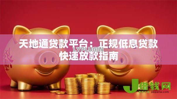 天地通贷款平台:正规低息贷款快速放款指南 天地通贷款平台:正规低息贷款快速放款指南