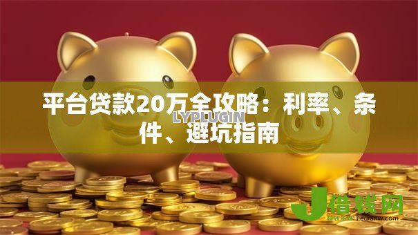 平台贷款20万全攻略:利率、条件、避坑指南 平台贷款20万全攻略:利率、条件、避坑指南