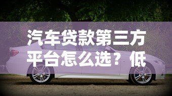 汽车贷款第三方平台怎么选?低利率购车省钱攻略 汽车贷款第三方平台怎么选?低利率购车省钱攻略