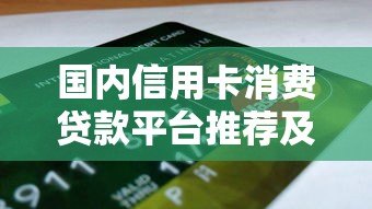 国内信用卡消费贷款平台推荐及申请攻略 国内信用卡消费贷款平台推荐及申请攻略