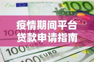 疫情期间平台贷款申请指南：流程、政策与注意事项