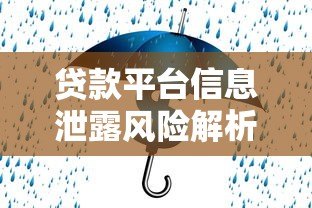 贷款平台信息泄露风险解析：如何保护个人隐私与资金安全