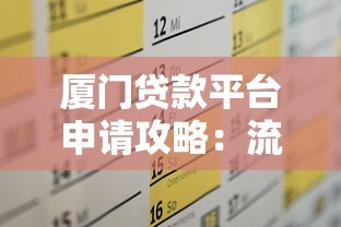 厦门贷款平台申请攻略：流程条件及注意事项