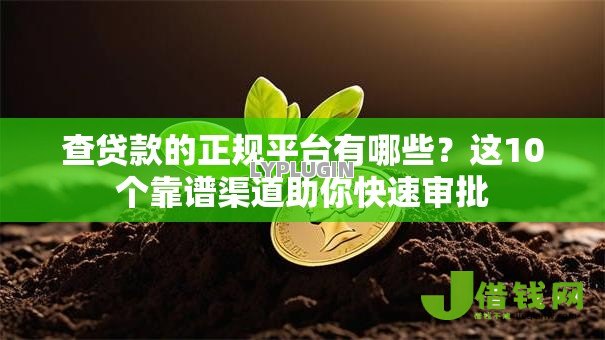 查贷款的正规平台有哪些?这10个靠谱渠道助你快速审批 查贷款的正规平台有哪些?这10个靠谱渠道助你快速审批