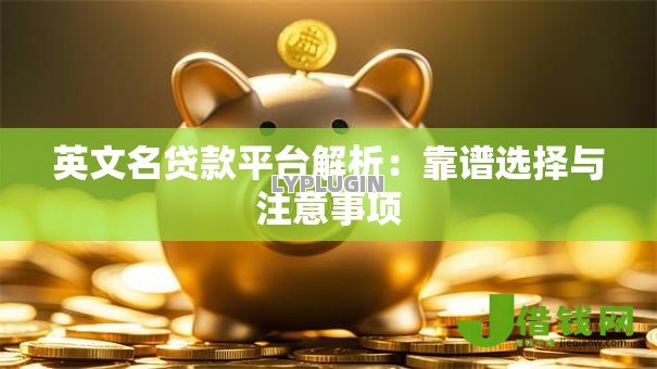 英文名贷款平台解析:靠谱选择与注意事项 英文名贷款平台解析:靠谱选择与注意事项