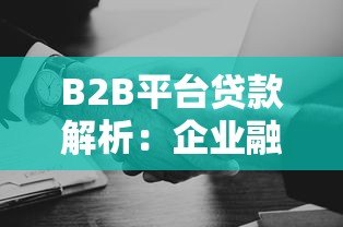 B2B平台贷款解析：企业融资新选择与实操指南