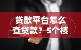 贷款平台怎么查贷款？5个核心步骤避坑指南
