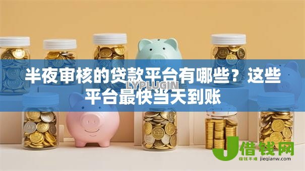 半夜审核的贷款平台有哪些？这些平台最快当天到账