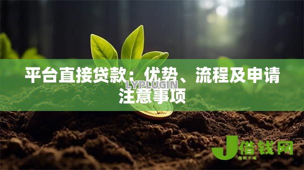 平台直接贷款:优势、流程及申请注意事项 平台直接贷款:优势、流程及申请注意事项