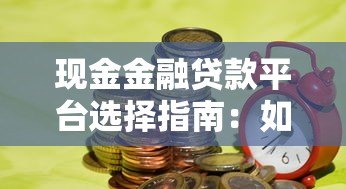 现金金融贷款平台选择指南：如何快速找到靠谱的贷款渠道