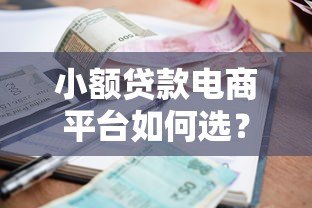 小额贷款电商平台如何选？申请攻略与靠谱平台推荐