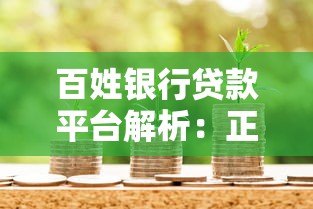 百姓银行贷款平台解析：正规渠道与申请流程指南