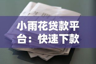 小雨花贷款平台：快速下款、低息灵活，解决你的资金难题