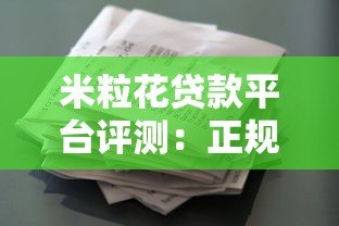米粒花贷款平台评测：正规低息、快速放款的全流程解析