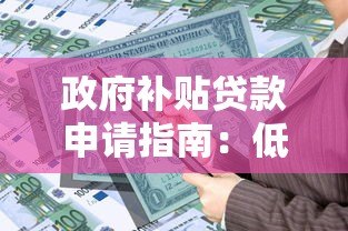 政府补贴贷款申请指南：低息资金轻松获取攻略