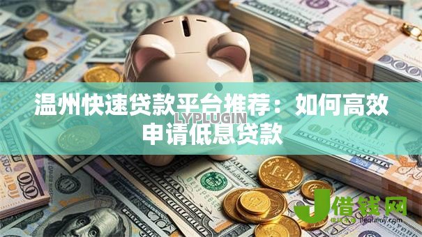 温州快速贷款平台推荐:如何高效申请低息贷款 温州快速贷款平台推荐:如何高效申请低息贷款