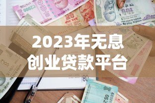 2023年无息创业贷款平台推荐：申请条件+政策解析