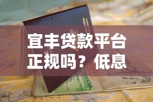 宜丰贷款平台正规吗？低息贷款申请流程与避坑指南