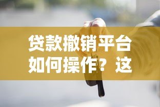 贷款撤销平台如何操作？这些流程和注意事项必须了解