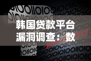 韩国贷款平台漏洞调查：数据安全与监管缺失背后的隐患