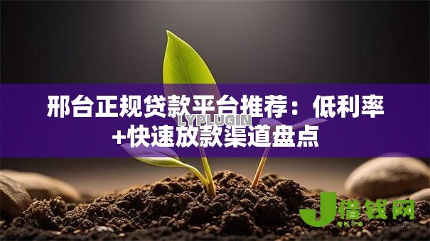 邢台正规贷款平台推荐:低利率+快速放款渠道盘点 邢台正规贷款平台推荐:低利率+快速放款渠道盘点
