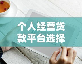 个人经营贷款平台选择指南：利率、流程与避坑技巧