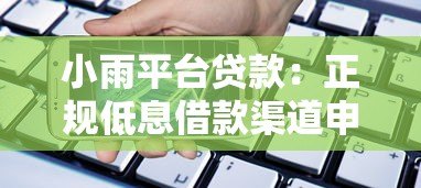 小雨平台贷款:正规低息借款渠道申请攻略详解 小雨平台贷款:正规低息借款渠道申请攻略详解