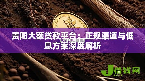 贵阳大额贷款平台:正规渠道与低息方案深度解析 贵阳大额贷款平台:正规渠道与低息方案深度解析