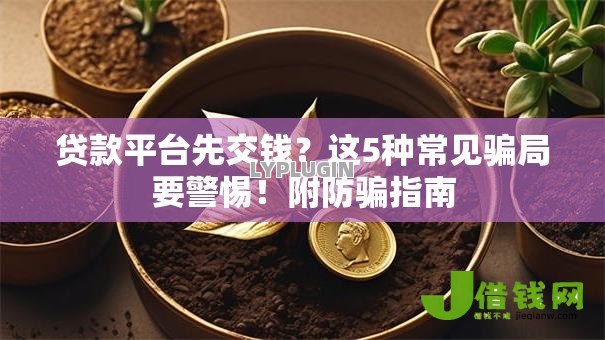 贷款平台先交钱？这5种常见骗局要警惕！附防骗指南