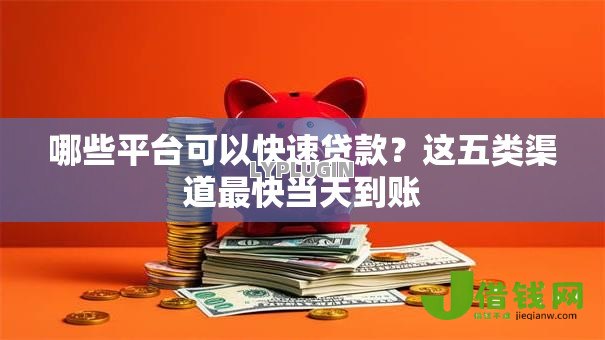 哪些平台可以快速贷款？这五类渠道最快当天到账