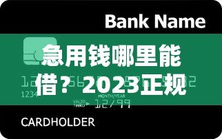 急用钱哪里能借？2023正规贷款平台推荐，快速到账安全靠谱