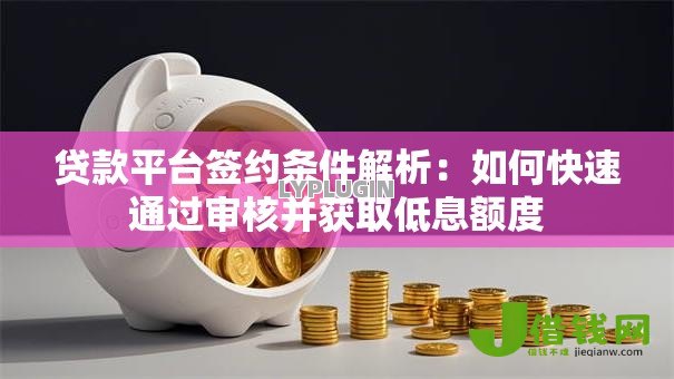贷款平台签约条件解析：如何快速通过审核并获取低息额度