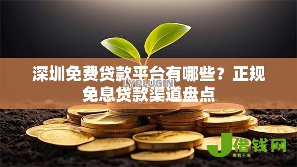 深圳免费贷款平台有哪些？正规免息贷款渠道盘点