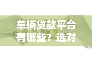 车辆贷款平台有哪些？选对渠道轻松解决资金难题