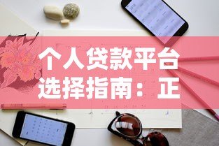 个人贷款平台选择指南:正规渠道与避坑技巧 个人贷款平台选择指南:正规渠道与避坑技巧