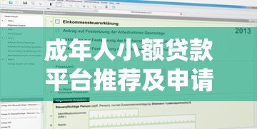 成年人小额贷款平台推荐及申请攻略 成年人小额贷款平台推荐及申请攻略