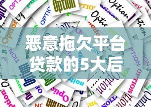 恶意拖欠平台贷款的5大后果及应对方法 恶意拖欠平台贷款的5大后果及应对方法