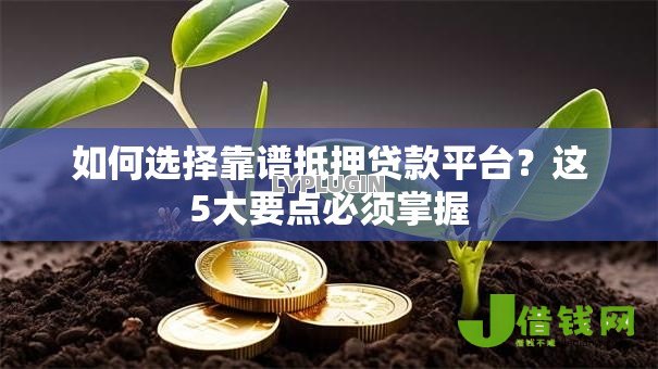 如何选择靠谱抵押贷款平台？这5大要点必须掌握