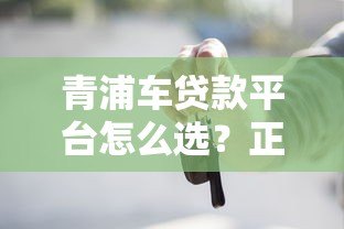青浦车贷款平台怎么选?正规渠道与避坑攻略解析 青浦车贷款平台怎么选?正规渠道与避坑攻略解析