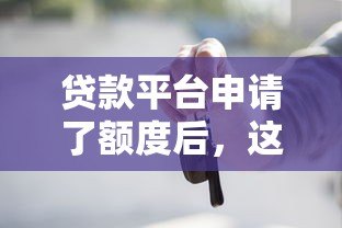 贷款平台申请了额度后,这些操作和注意事项你必须知道! 贷款平台申请了额度后,这些操作和注意事项你必须知道!