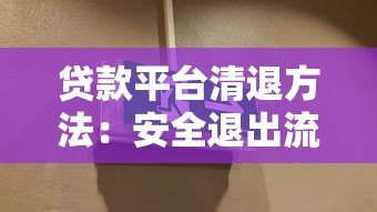 贷款平台清退方法:安全退出流程与注意事项 贷款平台清退方法:安全退出流程与注意事项