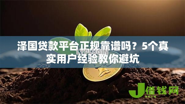 泽国贷款平台正规靠谱吗?5个真实用户经验教你避坑 泽国贷款平台正规靠谱吗?5个真实用户经验教你避坑
