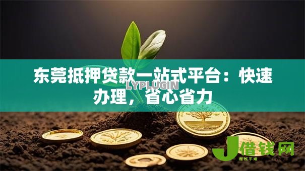 东莞抵押贷款一站式平台：快速办理，省心省力